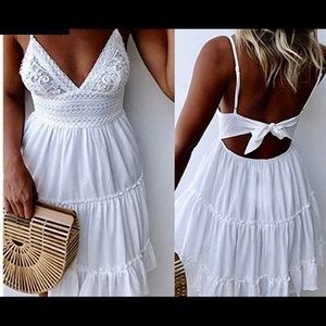 Bohemian inspired white dress perfect for summer!’